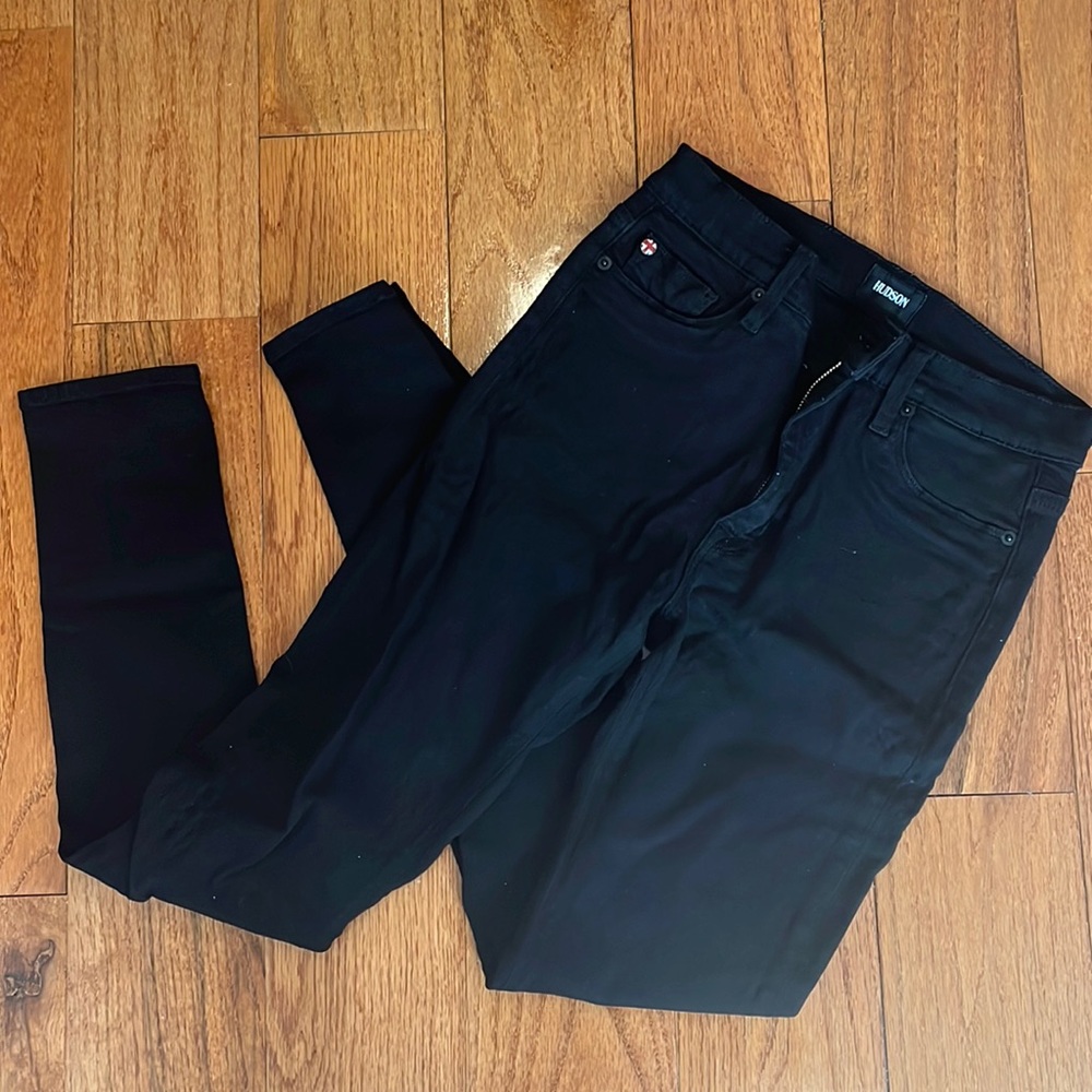 Barbara high waist super skinny Hudson black jeans
